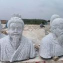 鸡西 白麻花岗岩石材人物立体雕刻