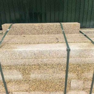 鸡西 黄金麻花岗岩石材机切面栏杆料半成品