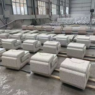 鸡西 白麻花岗岩异形加工-石凳，坐凳