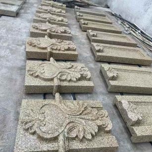 鸡西 黄金麻花岗岩别墅外墙雕刻板