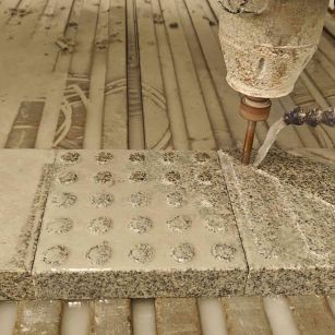 鸡西 芝麻白花岗岩石材盲人石、盲道石、盲点石