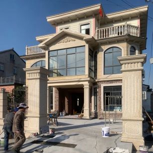 鸡西 黄金麻花岗岩荔枝面别墅外墙干挂私家专属