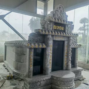 鸡西 芝麻白墓碑效果展示图