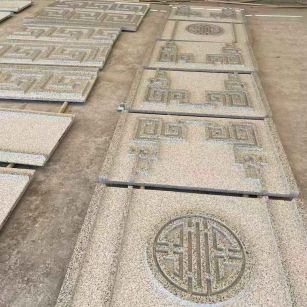 鸡西 白麻花岗岩外墙立面雕刻板