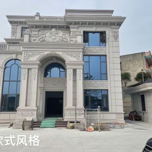 鸡西 白麻花岗岩别墅外墙干挂