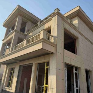 鸡西 黄金麻花岗岩石材荔枝面外墙干挂效果展示