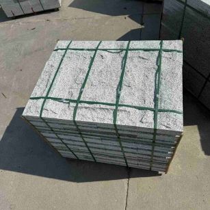 鸡西 白麻花岗岩石材自然面蘑菇石成品