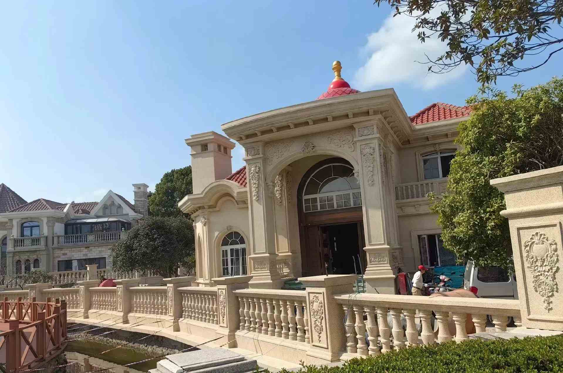 鸡西 黄金麻花岗岩欧式别墅