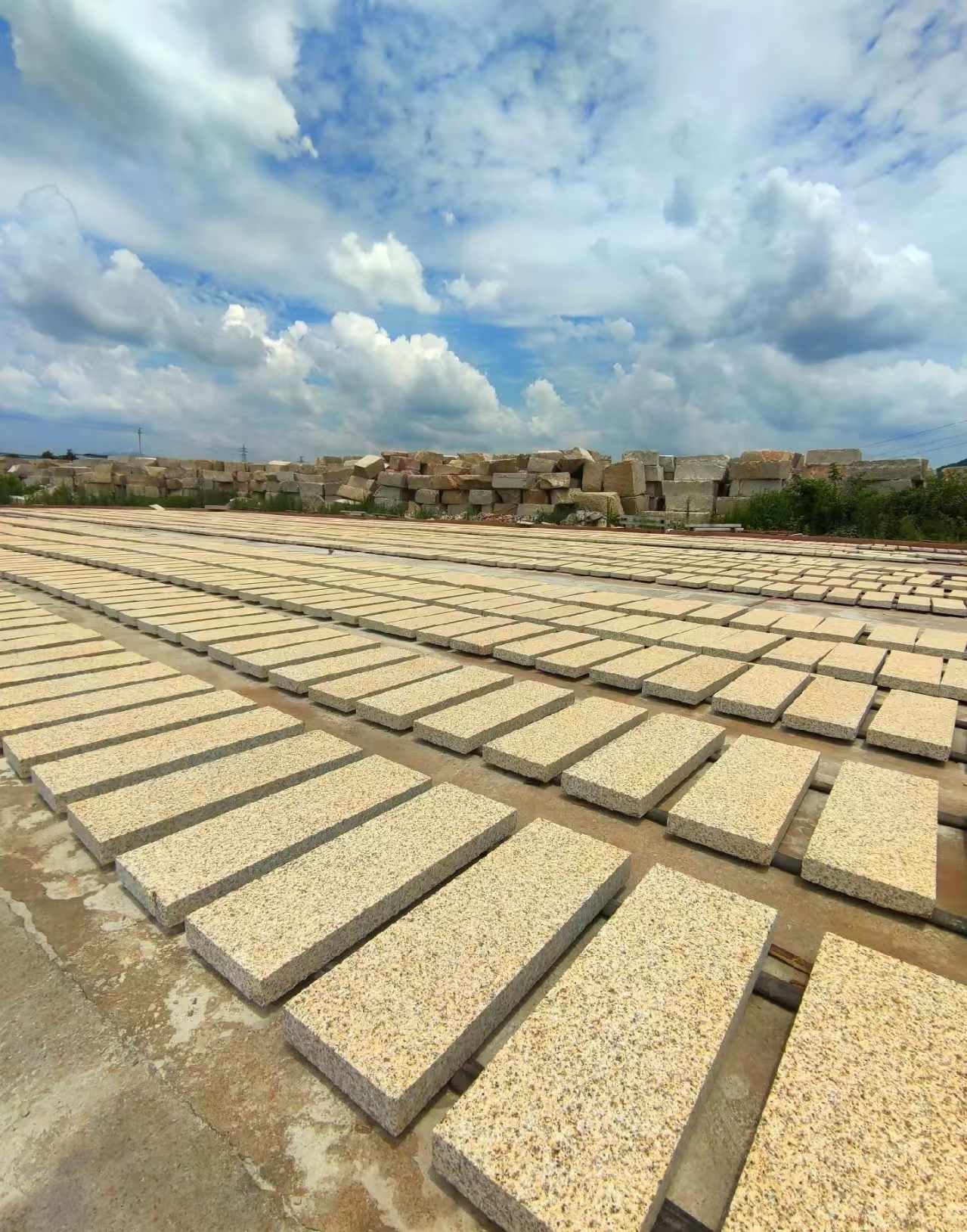 鸡西 黄金麻荔枝面花岗岩石材地铺石防护中