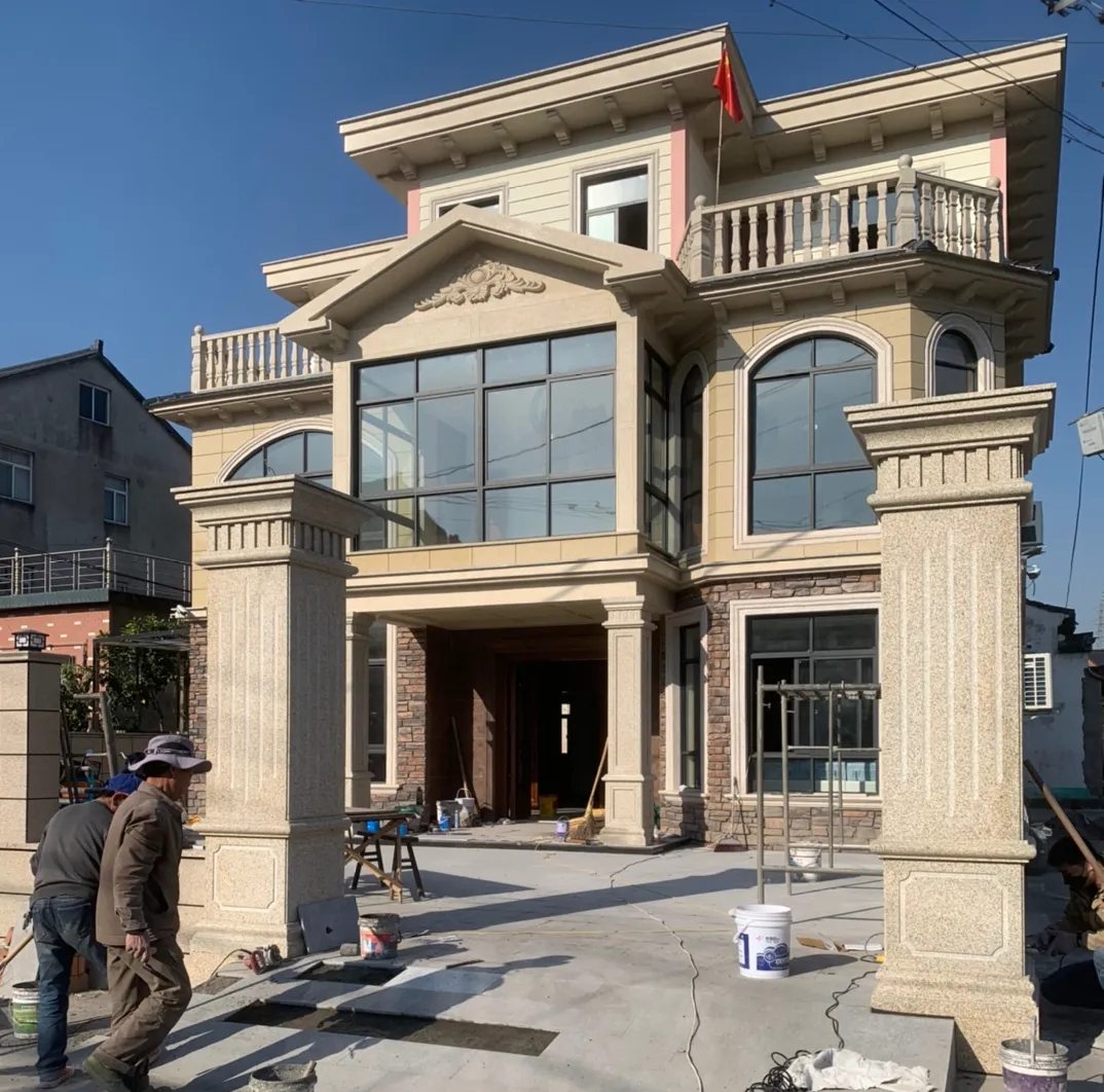 鸡西 黄金麻花岗岩荔枝面别墅外墙干挂私家专属