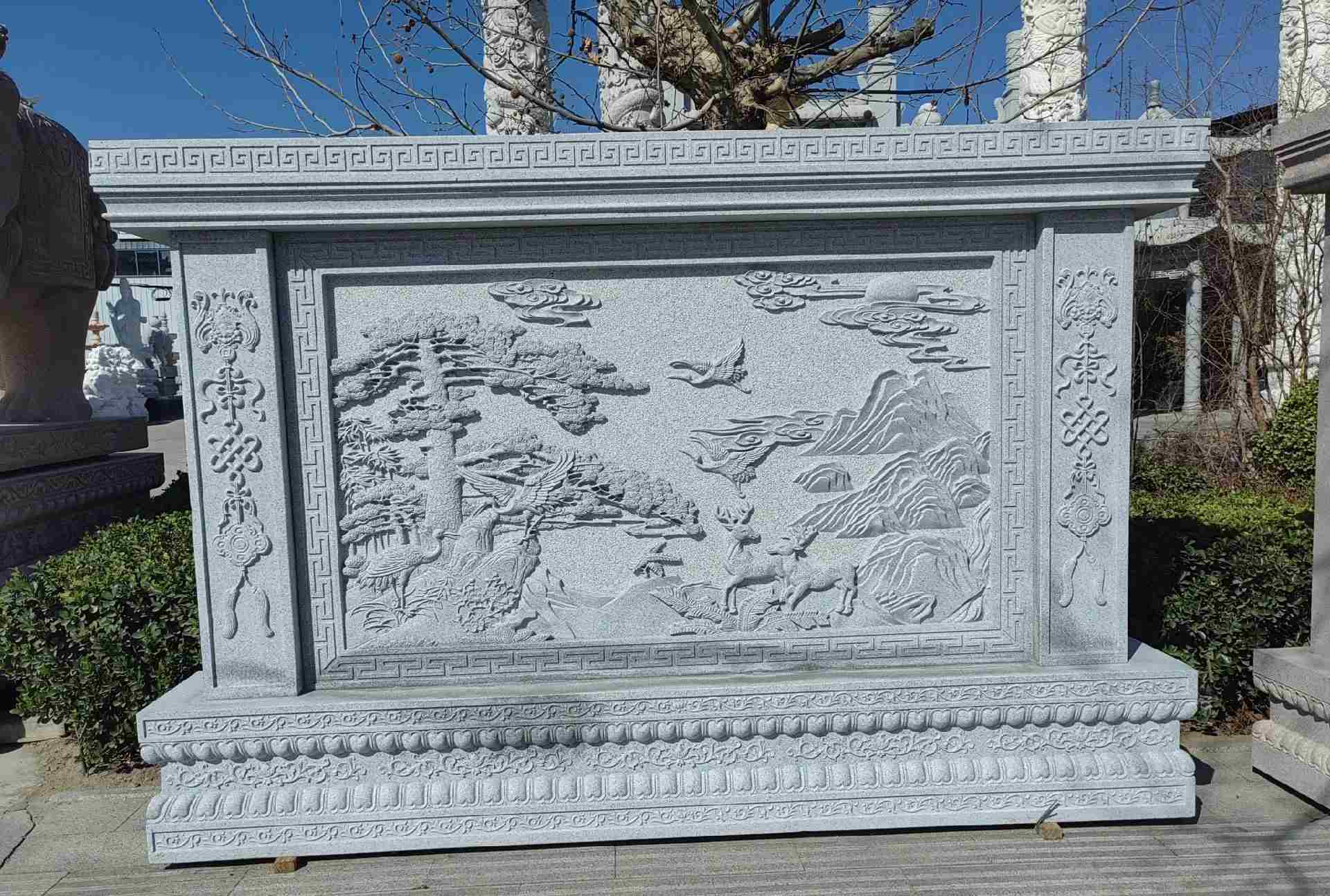 鸡西 芝麻白大型照壁，屏风，影壁